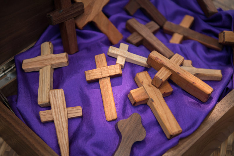 wooden crosses