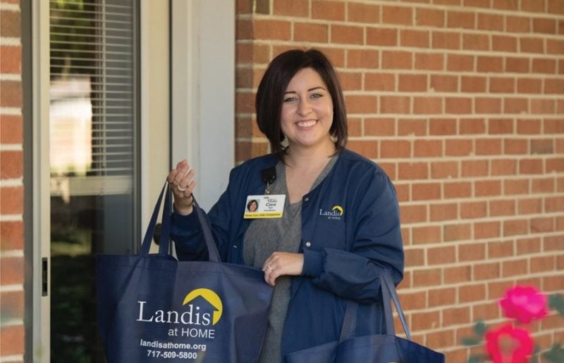 Caregiver with bag