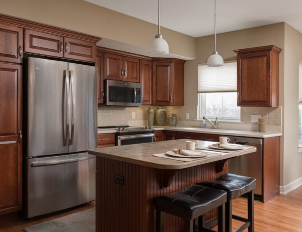 Kitchen in one of our retirement community's many apartments.