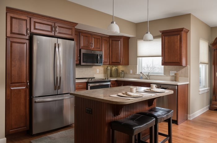 Kitchen in one of our retirement community's many apartments.