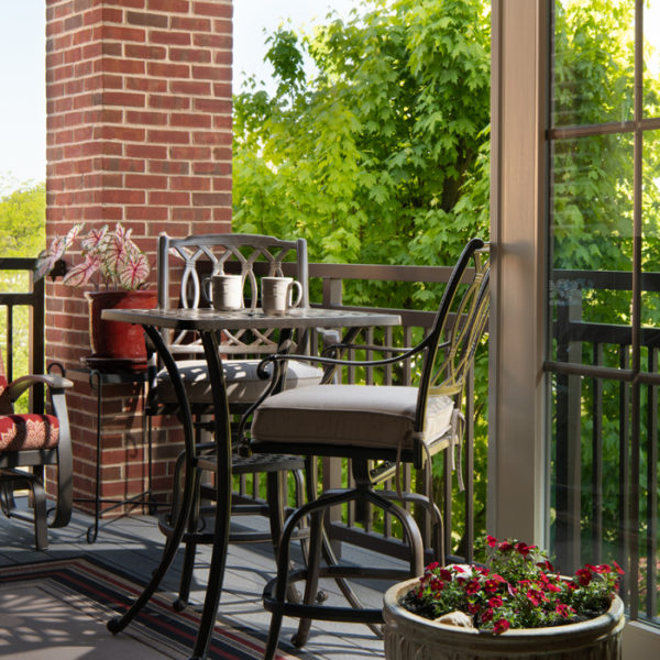 coffee table outdoor on patio