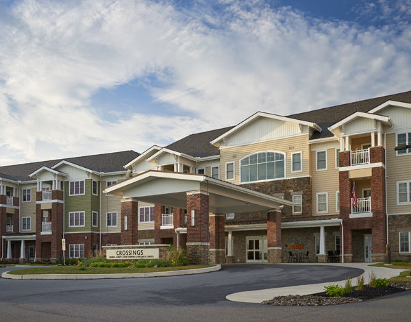 Front of Crossings building