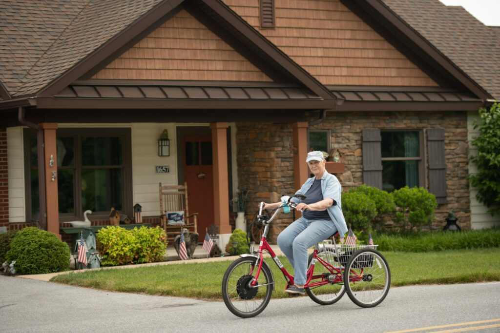 Senior resident staying active.