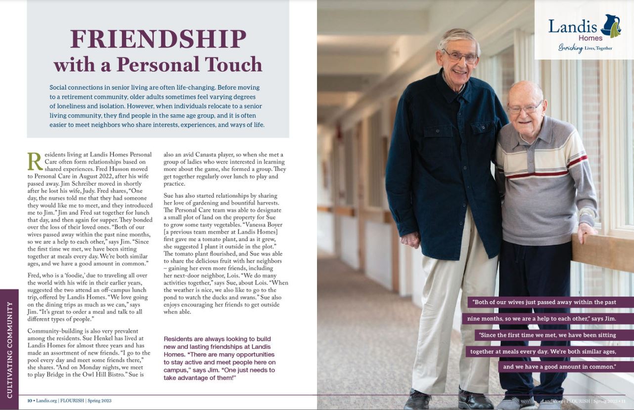 FLOURISH Landis Communities Magazine Spring 2023 Issue Released