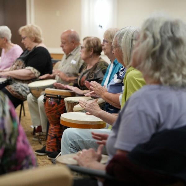 Residents engaged in a group activity.