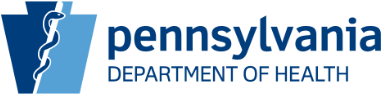 Pennsylvania Department of Health logo. 