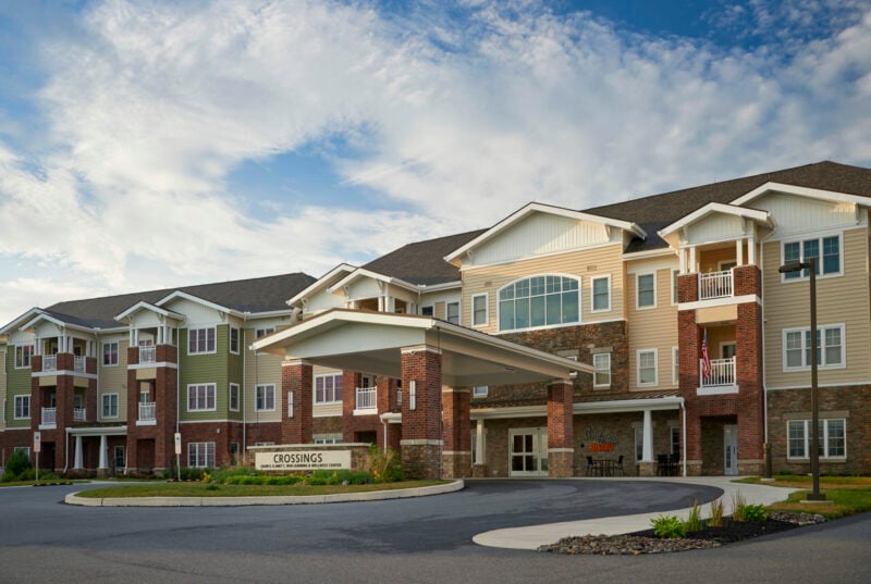 Landis Homes main building entrance.